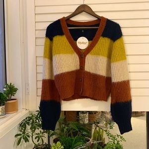 cotton candy la multicolor crop cardigan